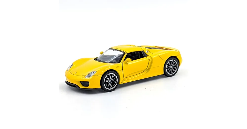 Gyors szállítás Porsche 918 Spyder sárga Welly modell TA