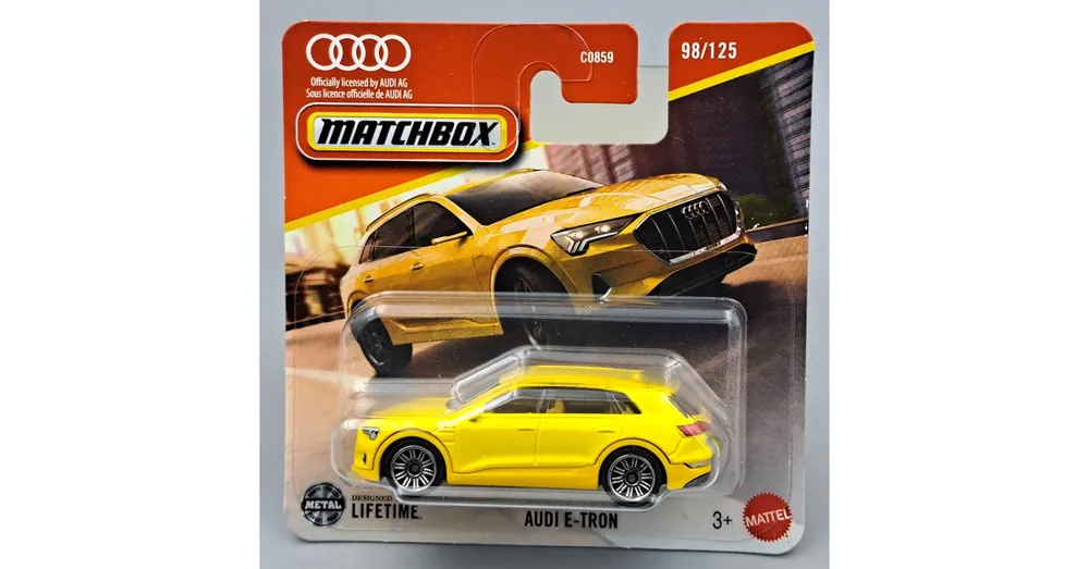 Audi E-tron sárga Matchbox modellautó B Szezonális akció