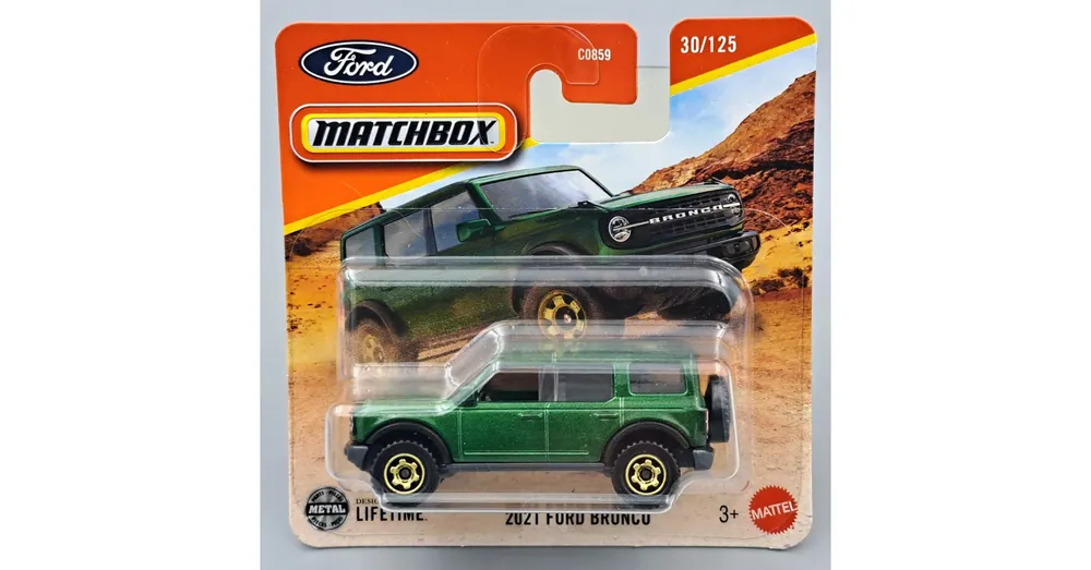 Outlet Ford Bronco 2021 zöld Matchbox modell B