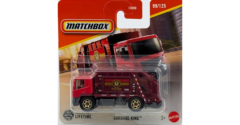 Garbage King Piros Matchbox modellautó B Szuper akció