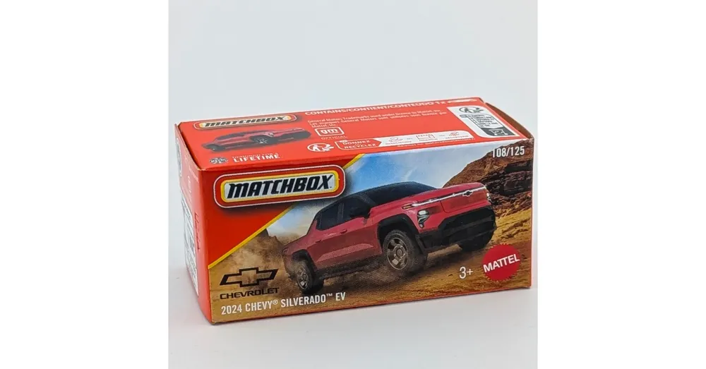 Chevy Silverado EV 2024 Matchbox piros D Azonnali szállítás