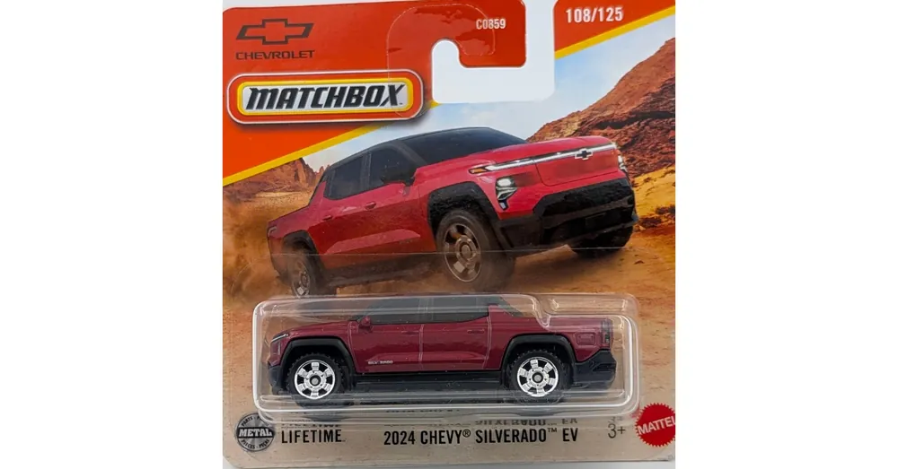 Chevy Silverado EV 2024 Matchbox piros B Legnépszerűbb