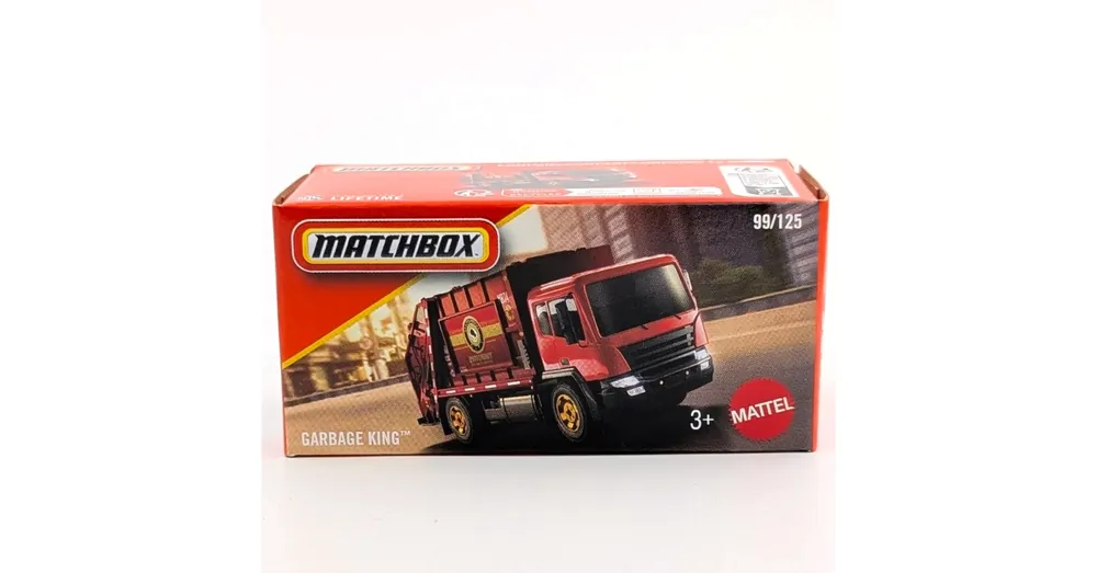 Akciós ár Garbage King Piros Matchbox modellautó D