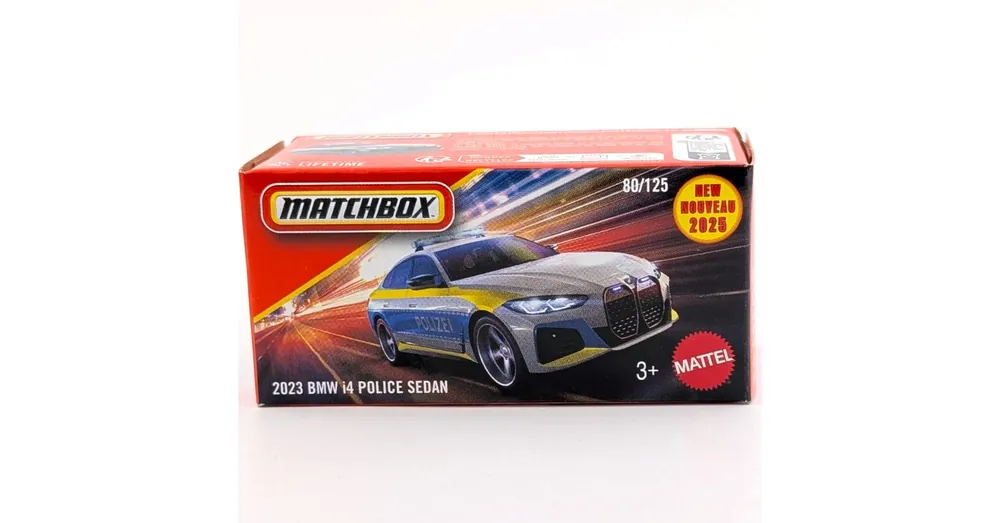 Legnépszerűbb BMW i4 2023 rendőr Matchbox modellautó D