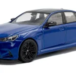 Szezonális akció BMW M5 Sedan 2024 1 43 Solido modell kék