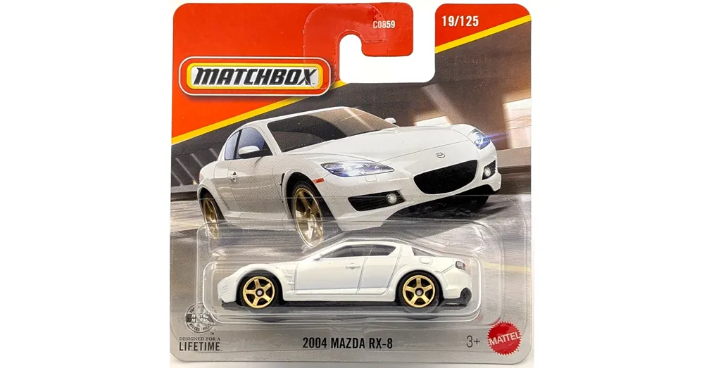 Újdonság Mazda RX-8 2004 fehér Matchbox modell B