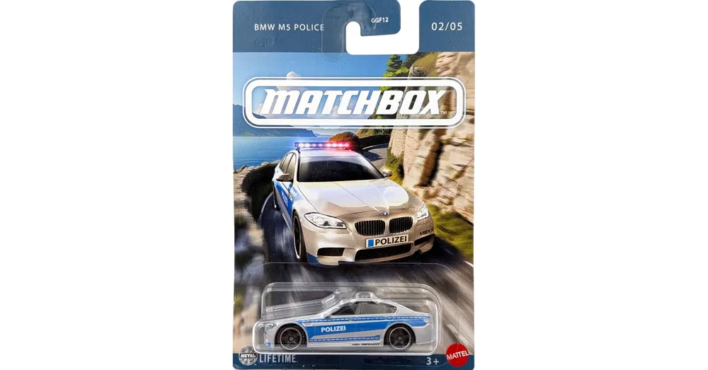 BMW M5 rendőr Matchbox kék kártyás 02/05 Gyors kiszállítás