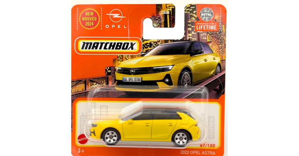 Opel Astra 2022 1 64 Matchbox sárga B Azonnali szállítás