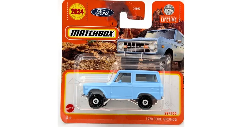Ford Bronco 1970 1 64 Matchbox kék B Expressz kézbesítés