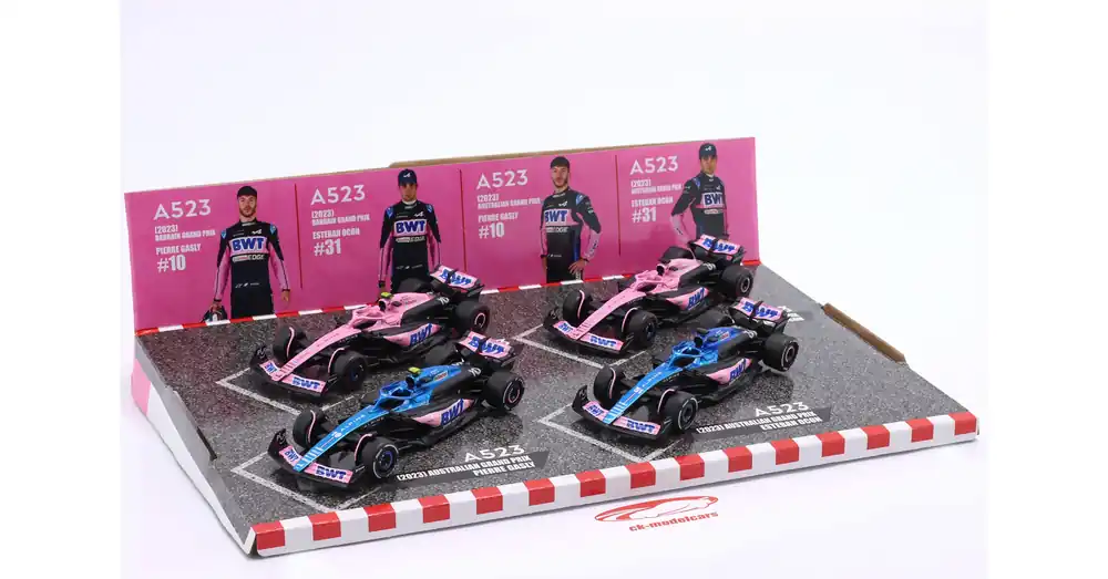 Alpine A523 Forma 1 Gasly-Ocon 4-es set Szuper akció
