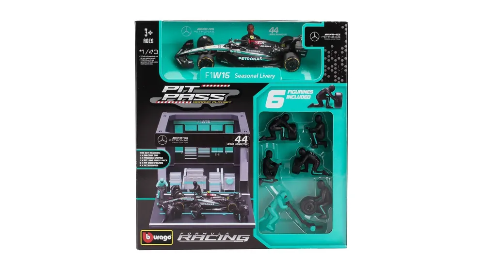 Szezonális akció F1 boxutca diorama Lewis Hamilton 1 43