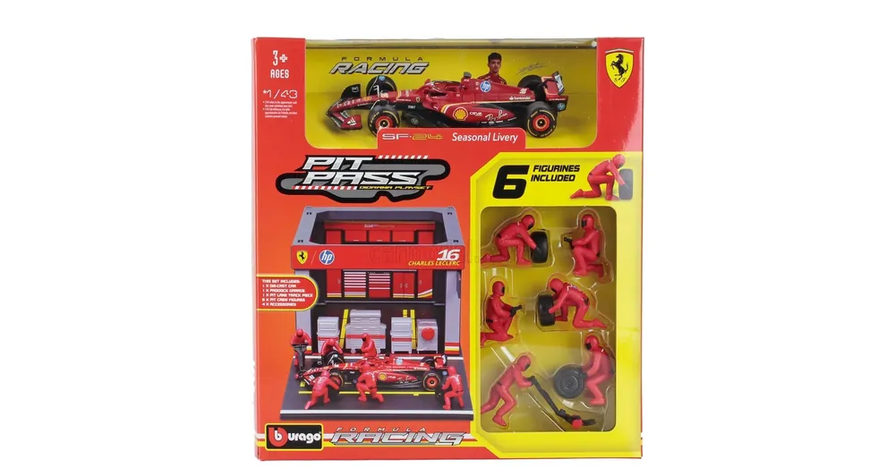 Árcsökkenés F1 boxutca diorama Charles Leclerc 1 43