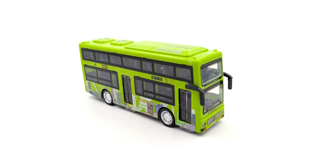 Gyors kiszállítás Városnéző emeletes busz hang-fény zöld