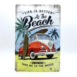 Akció Fém Tábla - Volkswagen Busz Beach
