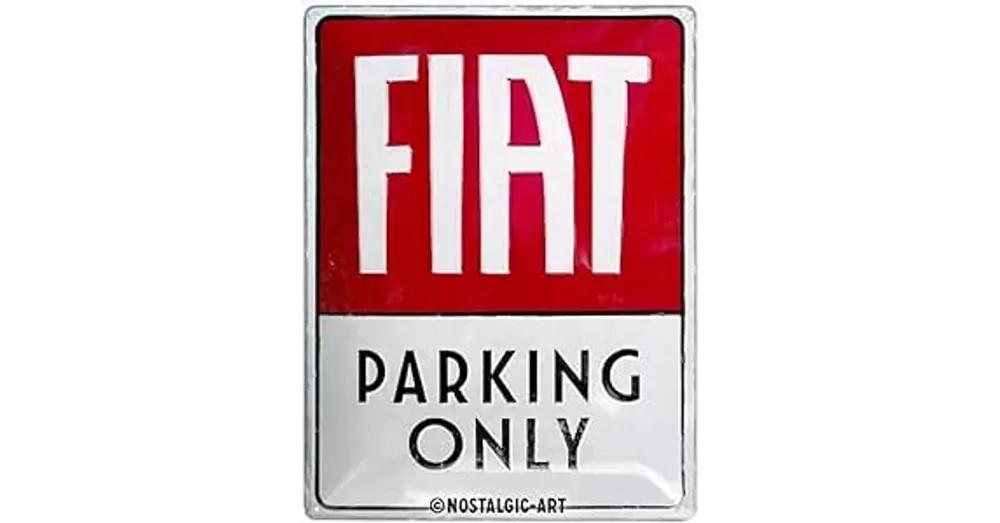 Rendeld meg most Nostalgic Art fém tábla Fiat Parking