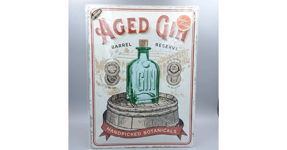 Gyors kiszállítás Nostalgic Art fém tábla Aged Gin