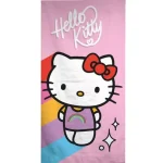 Hello Kitty fürdőlepedő 70x140 rainbow Prémium
