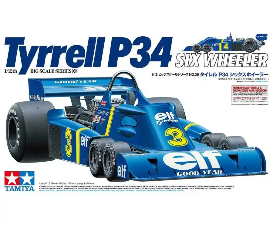 Azonnal elérhető 1 12 Tyrrell P34 Six Wheeler W/Photo-Etched Parts