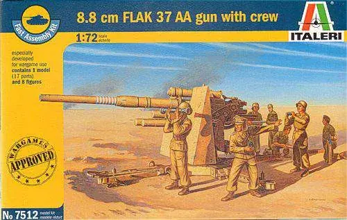 88mm Flak 37 AA Gun (WWII) SPECIAL LIMITED EDITION (Fast Assembly Set) Biztonságos vásárlás