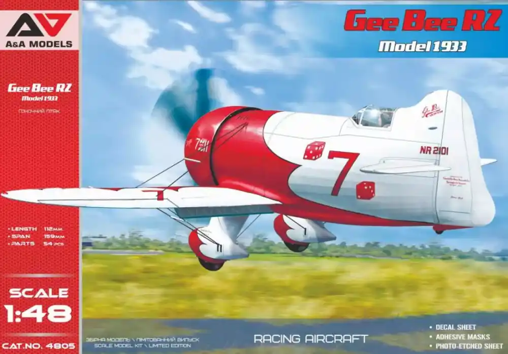Olcsó AA Models 1 48 Gee Bee R2 (1933 release) racing aircraft repülő makett