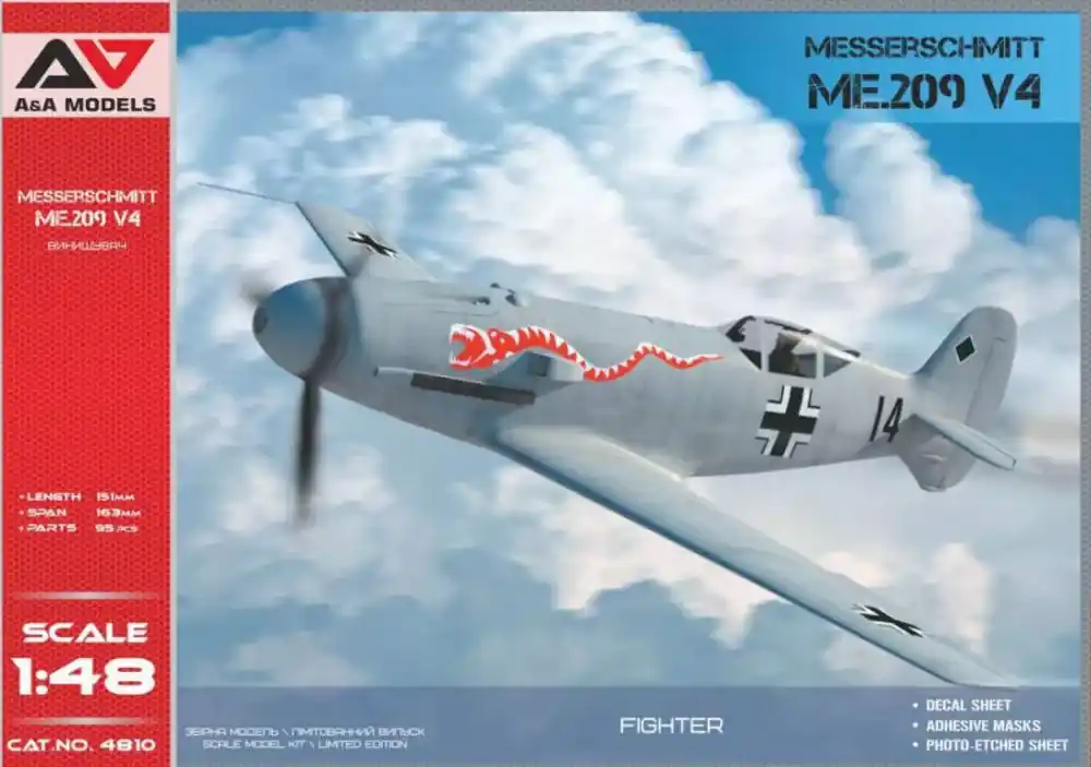 Szuper akció AA Models 1 48 Me.209 V4 high-speed experimental prototype repülő makett