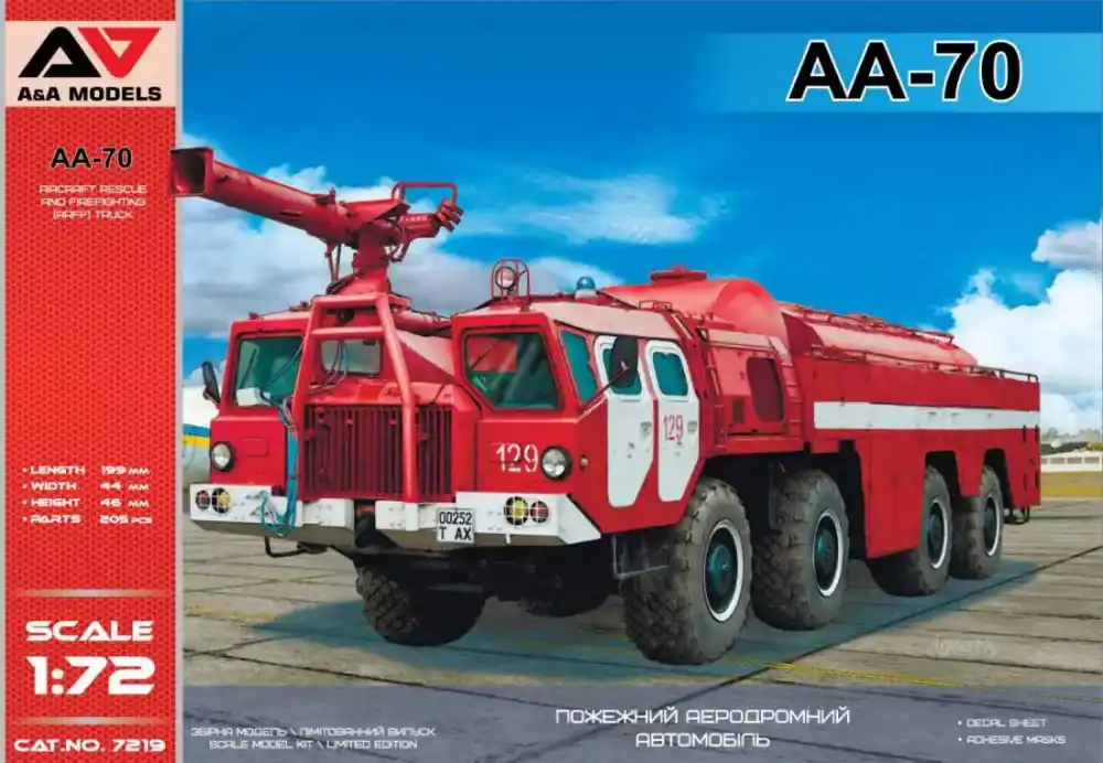 AA Models 1 72 AA-70 Airport Firefighting truck Vásárlói kedvenc