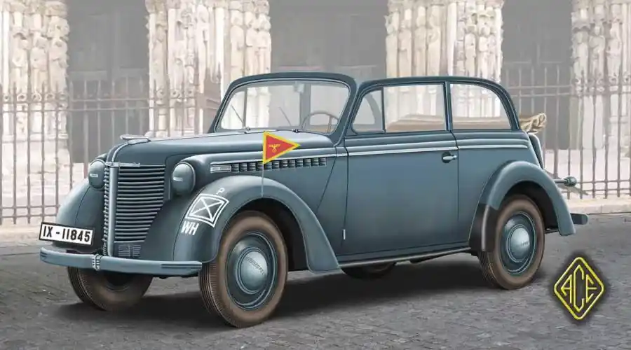 Ace 1 72 1938 Olympia Stabswagen (Staff Car) Cabriolet Expressz kézbesítés