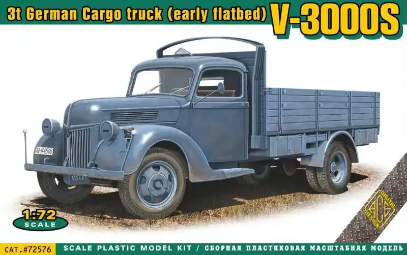 Gyors szállítás Ace 1 72 V3000S 3t German Cargo truck (early flatbed)