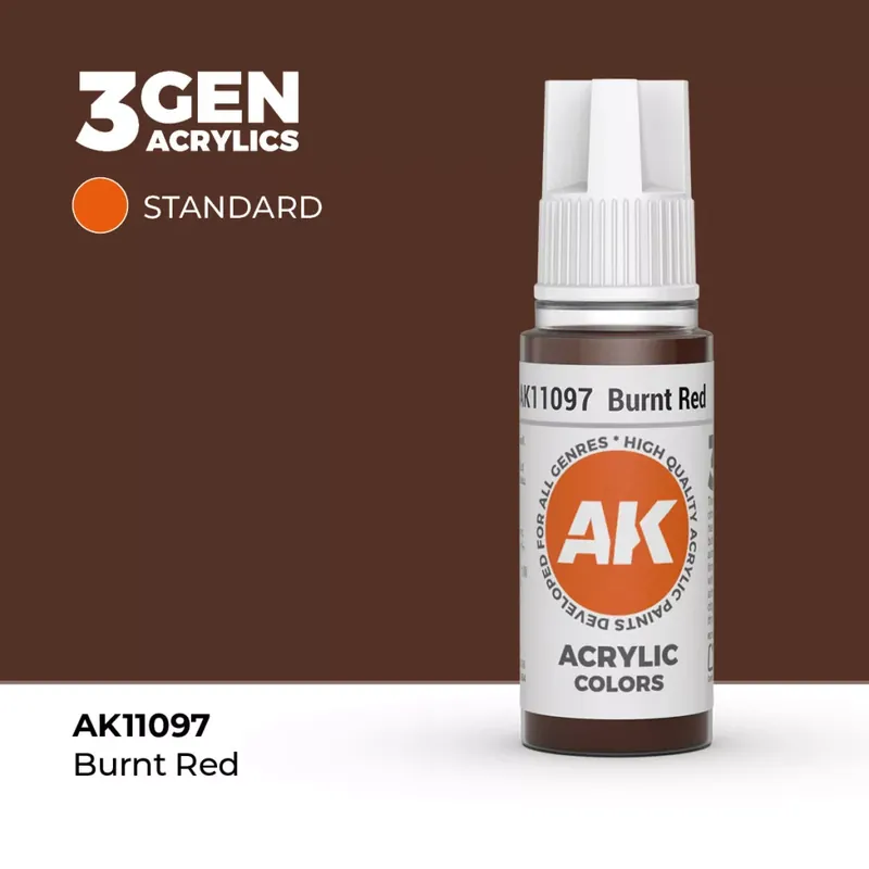 Acrylics 3rd generation Burnt Red 17ml Végkiárusítás