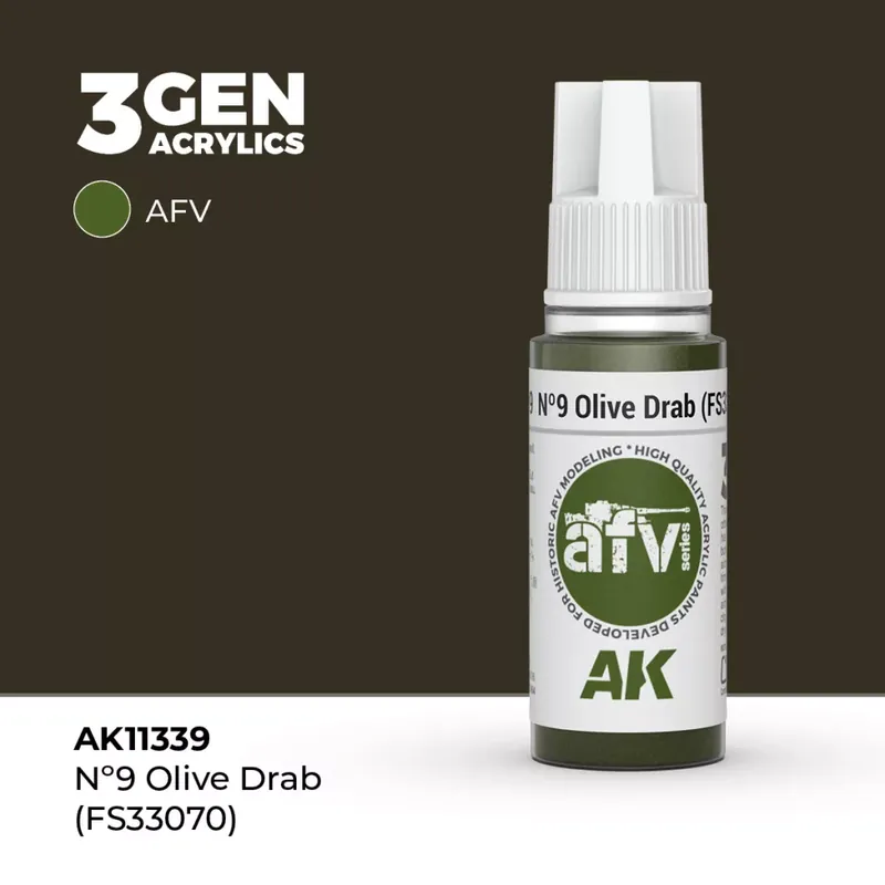 Outlet Acrylics 3rd generation Nº9 Olive Drab (FS33070)