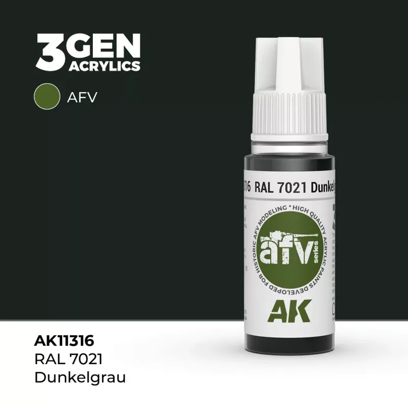 Outlet Acrylics 3rd generation RAL 7021 Dunkelgrau