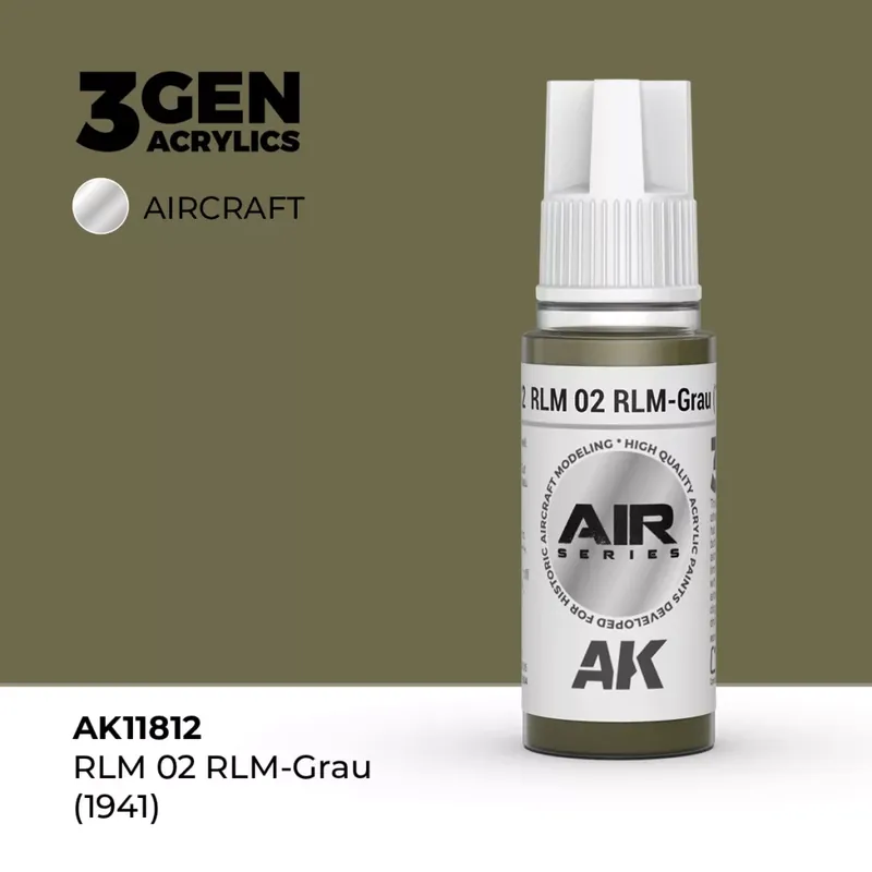 Acrylics 3rd generation RLM 02 RLM-Grau (1941) Árcsökkenés