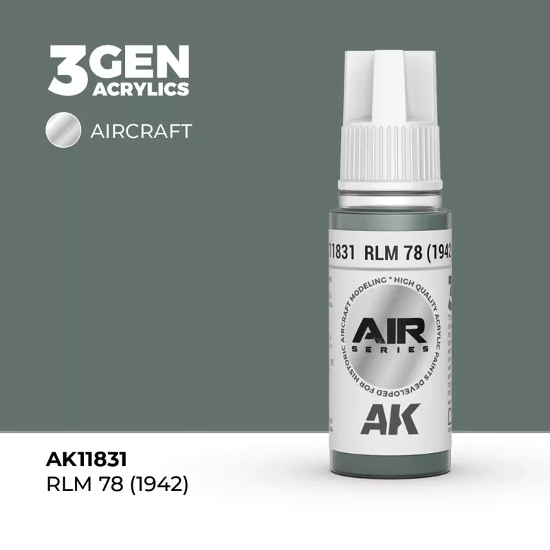 Acrylics 3rd generation RLM 78 (1942) Árcsökkenés