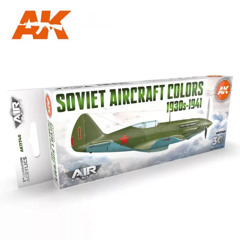 Korlátozott ajánlat Acrylics 3rd generation Soviet Aircraft Colors 1930s-1941 SET 3G