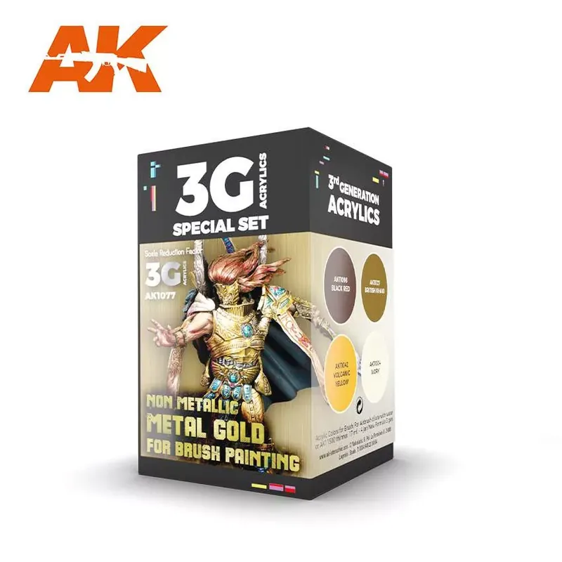 Acrylics 3rd generation Wargame color set Non-Metallic metal gold Prémium