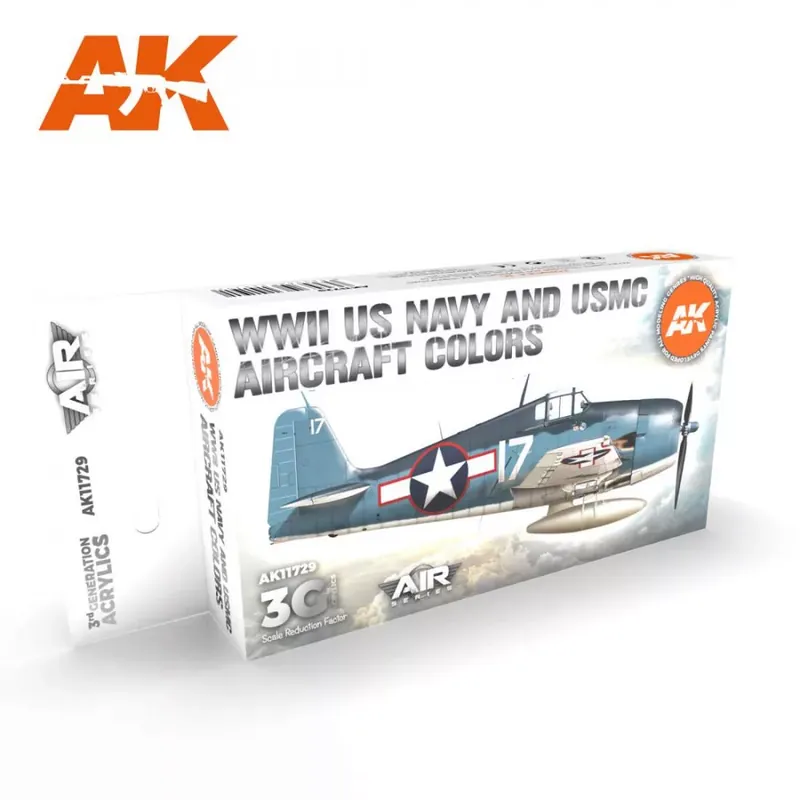 Legkelendőbb Acrylics 3rd generation WWII US Navy USMC Aircraft Colors SET 3G