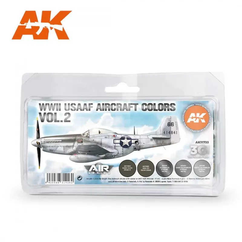 Acrylics 3rd generation WWII USAAF Aircraft Colors Vol.2 SET 3G Gyors szállítás