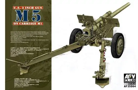 AFV-Club 1 35 3in Gun M5 On Carriage M1 Prémium