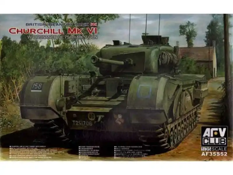 Legjobb ár AFV-Club 1 35 Churchill MK VI/75mm GUN (Limited)