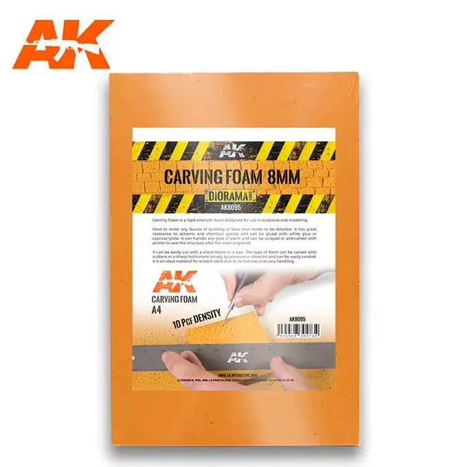 AK Interactive Carving foam 8MM A4 Size (305 x 228 mm) Biztonságos fizetés