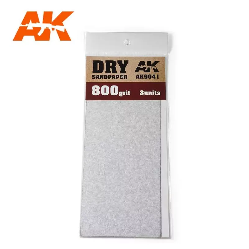 AK Interactive Dry Sandpaper 800 Grit. 3 units Legnépszerűbb