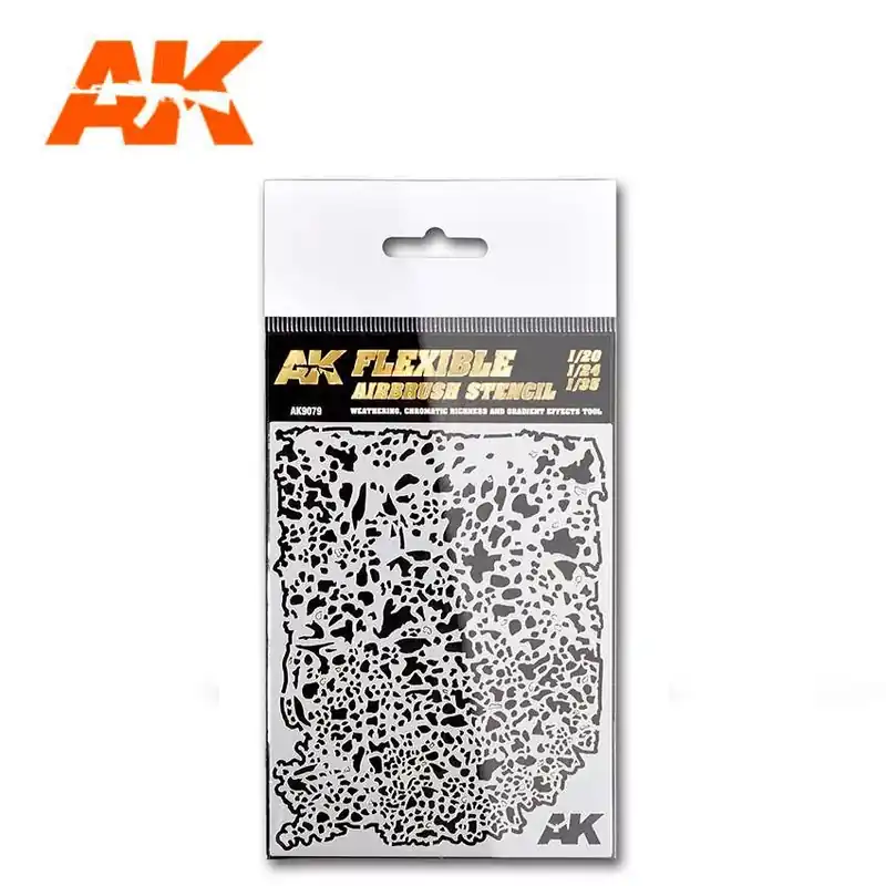Prémium AK Interactive FLEXIBLE AIRBRUSH STENCIL 1/20 1/24 1/35