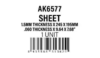 AK-Interactive 1.5mmthickness x 245 x 195mm - STYRENE SHEET Utolsó esély