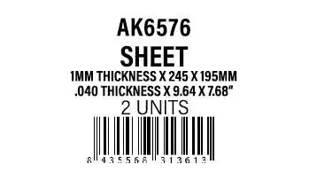 AK-Interactive 1mmthickness x 245 x 195mm - STYRENE SHEET Kihagyhatatlan ajánlat