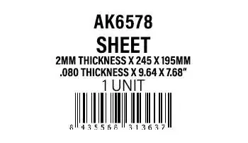 Legkelendőbb AK-Interactive 2mmthickness x 245 x 195mm - STYRENE SHEET