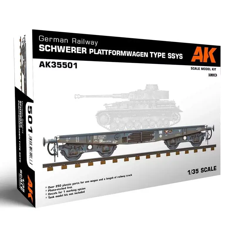 AK-Interactive AK35501 1 35 German railway schwerer plattformwagen type SSYS Kiárusítás