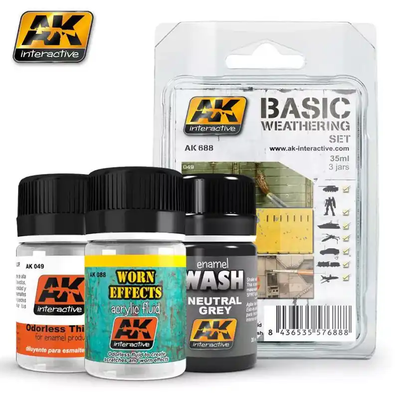 AK-Interactive Basic weathering set (alap koptató és koszoló szett) Kiárusítás