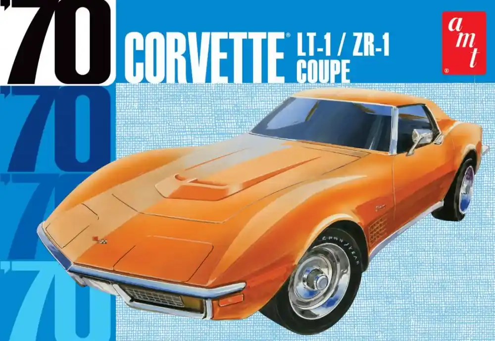 Csak ma AMT AMT1097 1 25 1970 Chevy Corvette Coupe