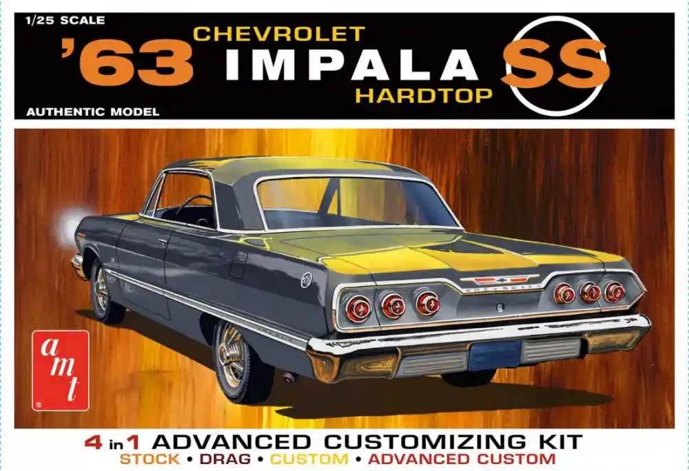 Különleges ajánlat AMT AMT1149 1 25 1963 Chevy Impala SS 2T