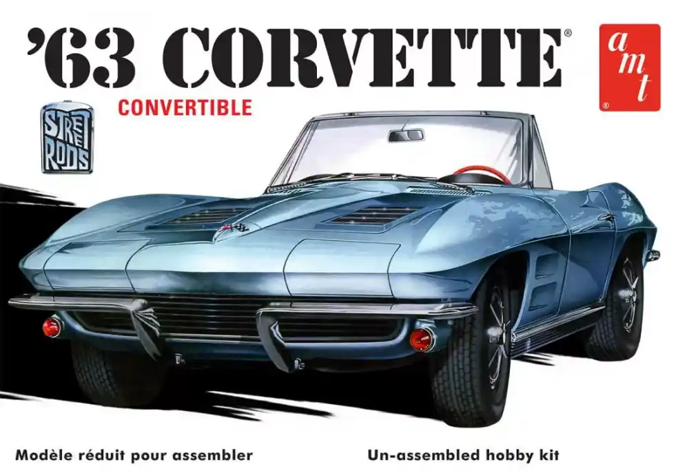 Utolsó esély AMT AMT1335 1 25 1963 Chevy Corvette Convertible